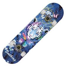 Skate Mariposa Tigre 80x20 cm - Monopatín Infantil Completo