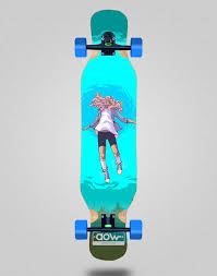 Longboard Completo Aow Skate 46x10 Azul Flotante