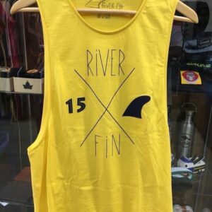 camiseta tirantes river fin amarilla 100% algodón talla m